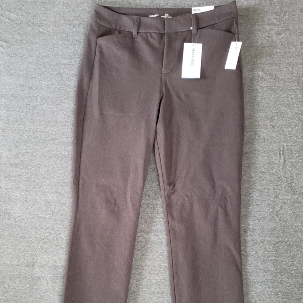 NWT Old Navy Pixi High Rise Stretchy Gray Slacks